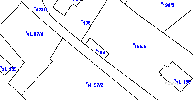 Parcela st. 489 v KÚ Stolín, Katastrální mapa