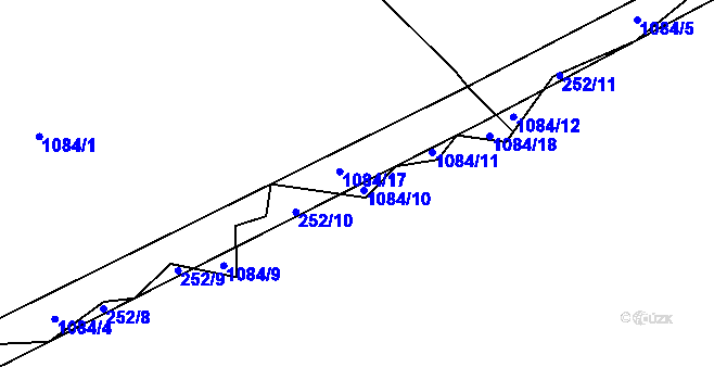 Parcela st. 1084/10 v KÚ Červený Újezd u Miličína, Katastrální mapa