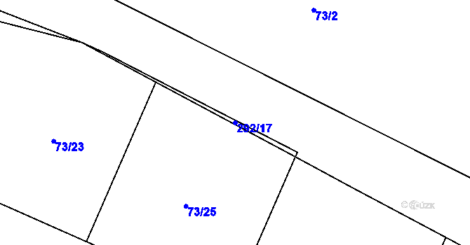 Parcela st. 292/17 v KÚ Červený Újezd, Katastrální mapa