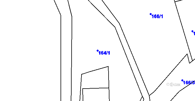 Parcela st. 164/1 v KÚ Cibotín, Katastrální mapa