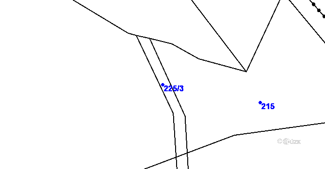 Parcela st. 225/3 v KÚ Cibotín, Katastrální mapa