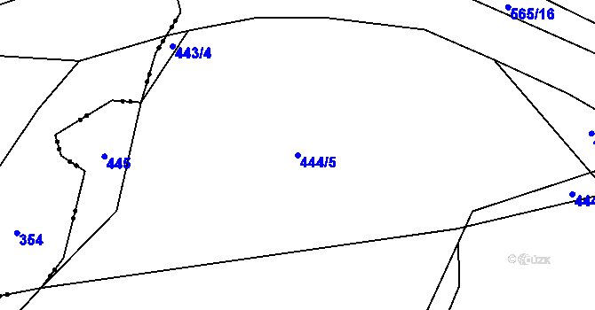 Parcela st. 444/5 v KÚ Cibotín, Katastrální mapa
