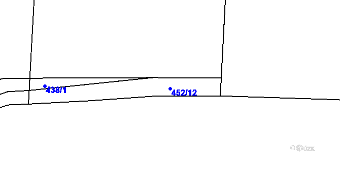 Parcela st. 452/12 v KÚ Cibotín, Katastrální mapa