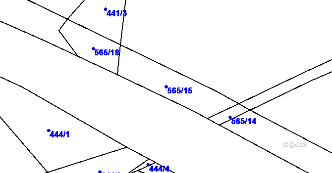 Parcela st. 565/15 v KÚ Cibotín, Katastrální mapa