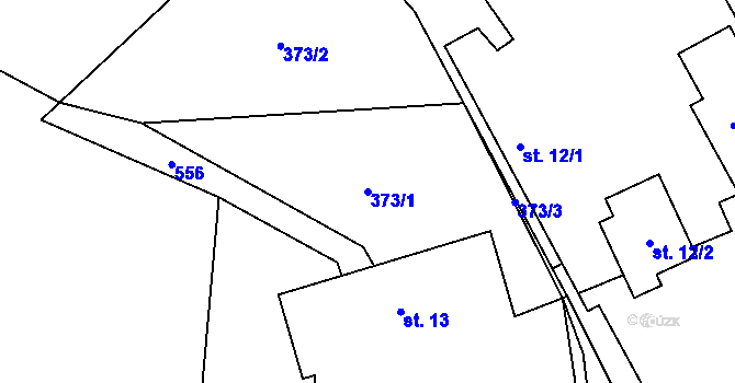 Parcela st. 373/1 v KÚ Cibotín, Katastrální mapa