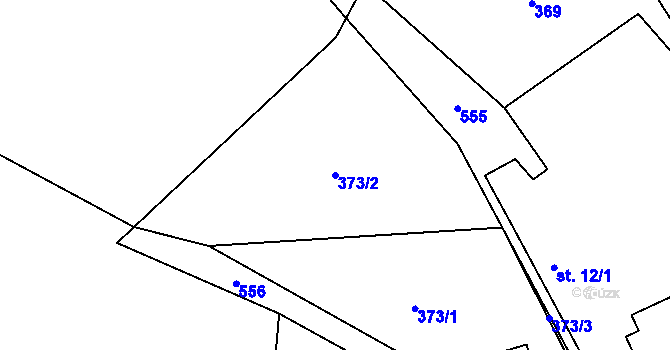 Parcela st. 373/2 v KÚ Cibotín, Katastrální mapa