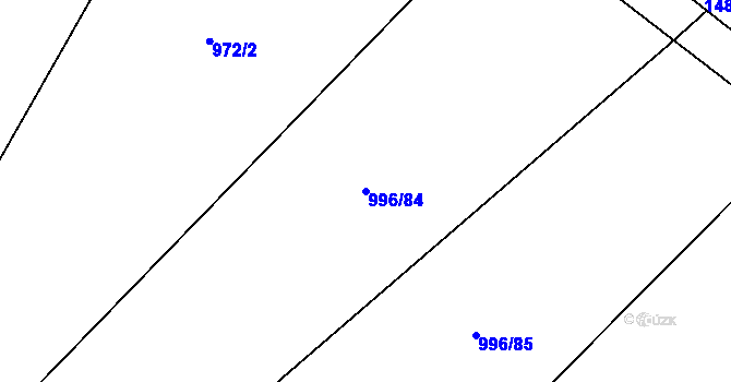 Parcela st. 996/84 v KÚ Česká Bělá, Katastrální mapa