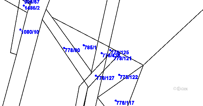 Parcela st. 778/128 v KÚ Česká Bělá, Katastrální mapa