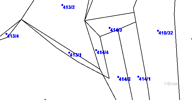 Parcela st. 414/4 v KÚ Česká Bříza, Katastrální mapa