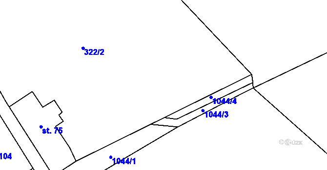 Parcela st. 327 v KÚ Česká Čermná, Katastrální mapa