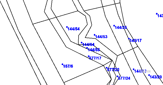 Parcela st. 144/64 v KÚ Česká Jablonná, Katastrální mapa