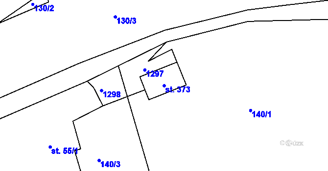 Parcela st. 373 v KÚ Horní Kamenice, Katastrální mapa
