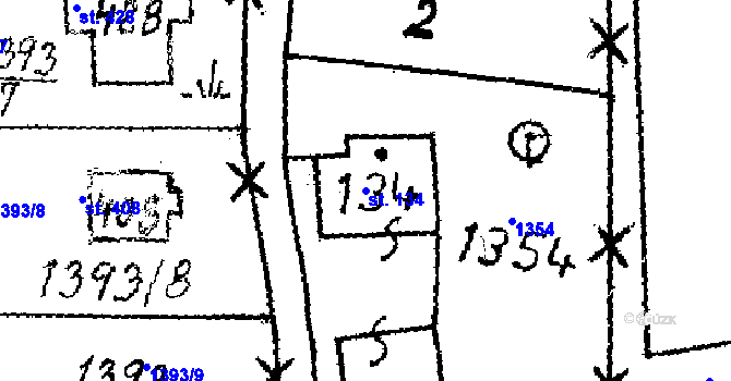 Parcela st. 134 v KÚ Česká Kubice, Katastrální mapa