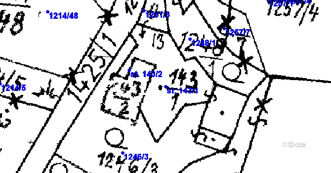 Parcela st. 143/1 v KÚ Česká Kubice, Katastrální mapa