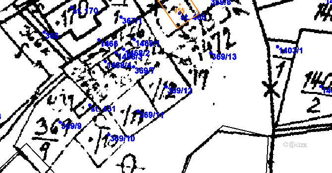 Parcela st. 369/12 v KÚ Česká Kubice, Katastrální mapa