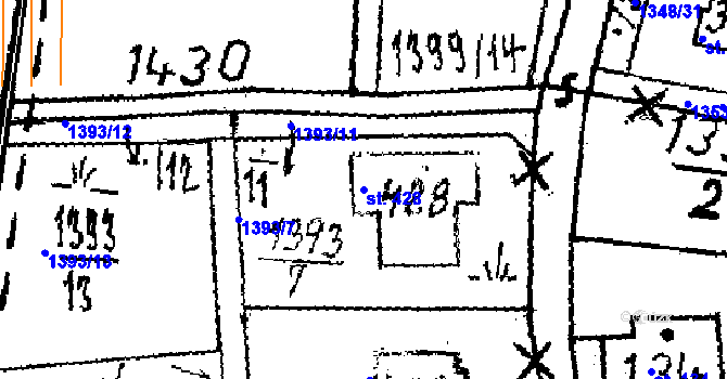 Parcela st. 428 v KÚ Česká Kubice, Katastrální mapa