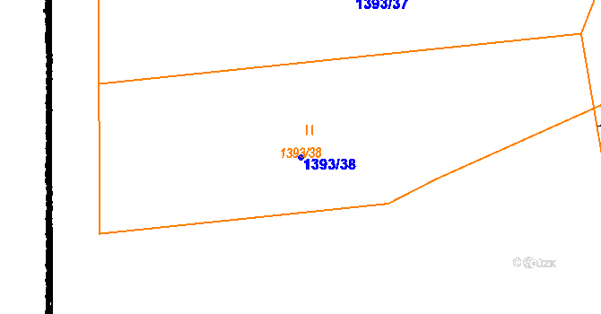 Parcela st. 1393/38 v KÚ Česká Kubice, Katastrální mapa