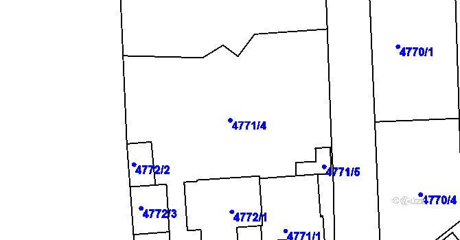 Parcela st. 4771/4 v KÚ Česká Lípa, Katastrální mapa