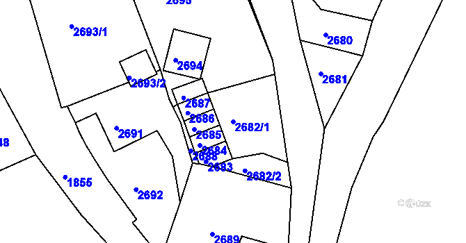 Parcela st. 2682/1 v KÚ Česká Lípa, Katastrální mapa