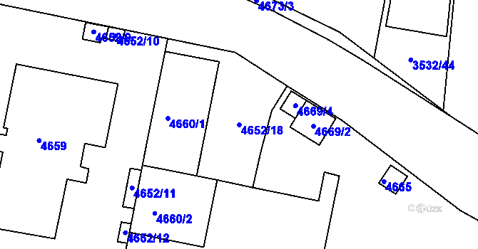 Parcela st. 4652/18 v KÚ Česká Lípa, Katastrální mapa