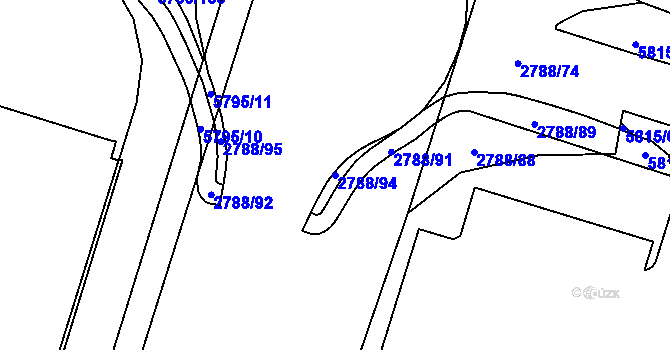 Parcela st. 2788/94 v KÚ Česká Lípa, Katastrální mapa