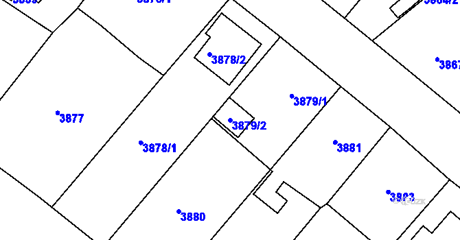 Parcela st. 3879/2 v KÚ Česká Lípa, Katastrální mapa