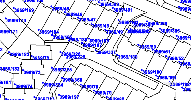 Parcela st. 3969/327 v KÚ Česká Lípa, Katastrální mapa