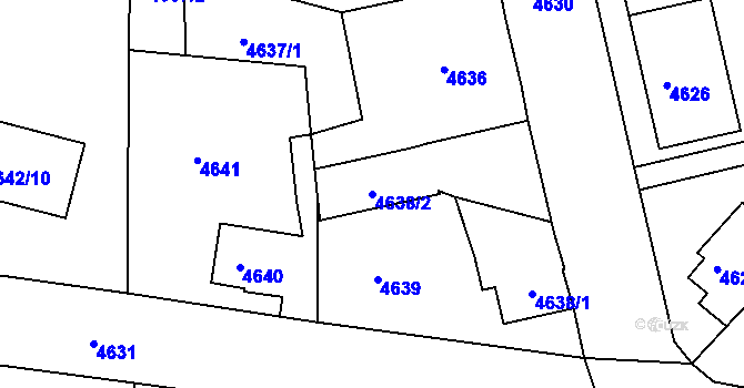 Parcela st. 4638/2 v KÚ Česká Lípa, Katastrální mapa