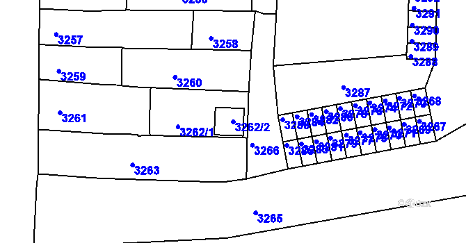 Parcela st. 3262/2 v KÚ Česká Lípa, Katastrální mapa