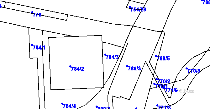 Parcela st. 784/3 v KÚ Česká Lípa, Katastrální mapa