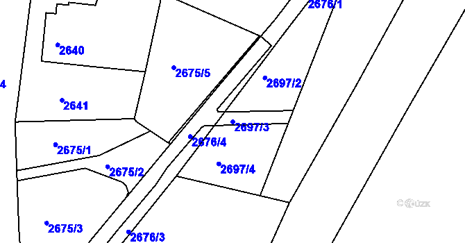 Parcela st. 2697/3 v KÚ Česká Lípa, Katastrální mapa