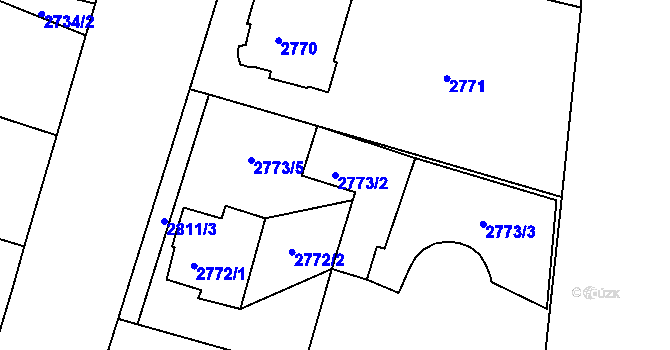Parcela st. 2773/2 v KÚ Česká Lípa, Katastrální mapa