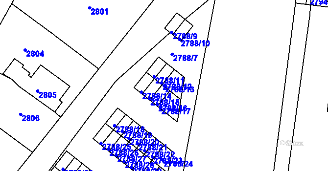 Parcela st. 2788/13 v KÚ Česká Lípa, Katastrální mapa