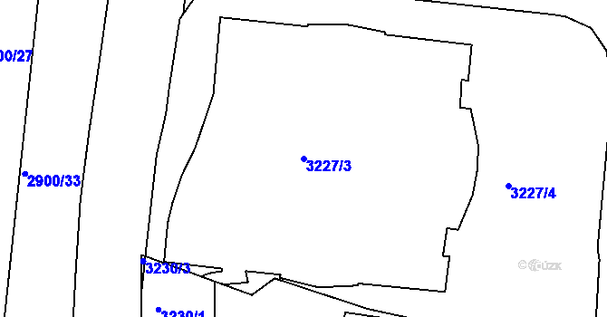 Parcela st. 3227/3 v KÚ Česká Lípa, Katastrální mapa