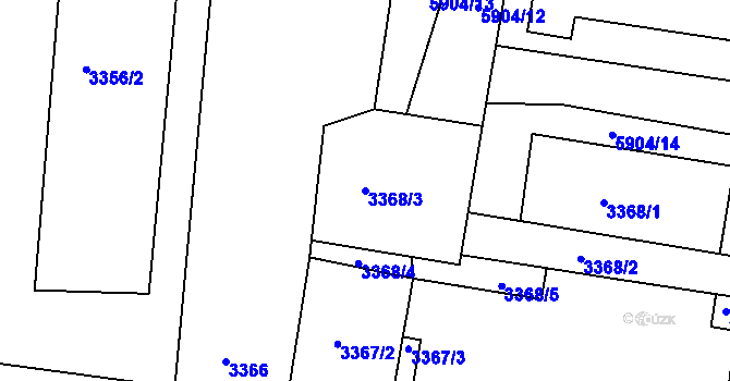 Parcela st. 3368/3 v KÚ Česká Lípa, Katastrální mapa