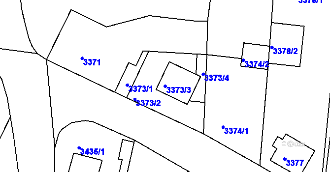 Parcela st. 3373/3 v KÚ Česká Lípa, Katastrální mapa