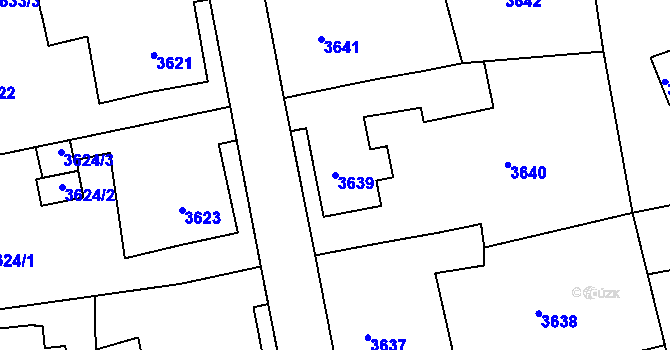 Parcela st. 3639 v KÚ Česká Lípa, Katastrální mapa