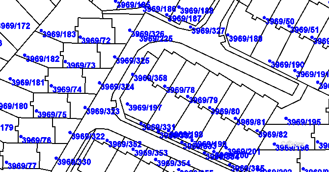 Parcela st. 3969/78 v KÚ Česká Lípa, Katastrální mapa
