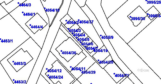 Parcela st. 4054/6 v KÚ Česká Lípa, Katastrální mapa