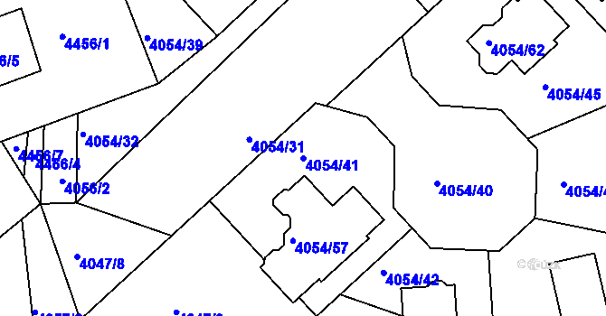 Parcela st. 4054/41 v KÚ Česká Lípa, Katastrální mapa