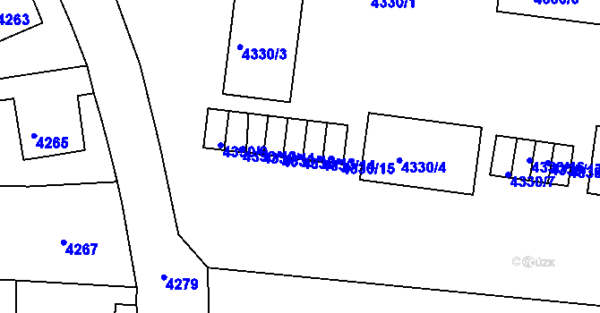 Parcela st. 4330/13 v KÚ Česká Lípa, Katastrální mapa