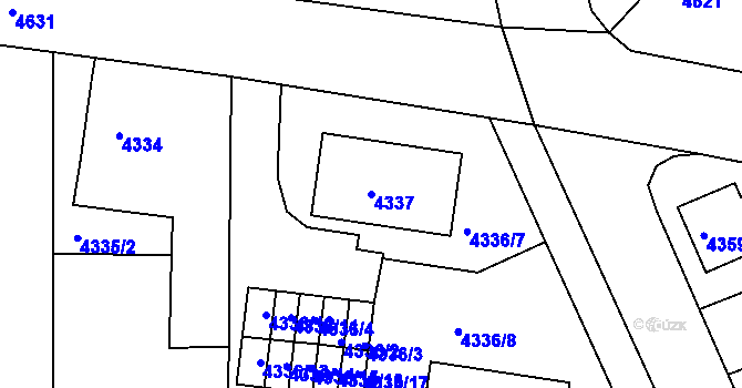 Parcela st. 4337 v KÚ Česká Lípa, Katastrální mapa