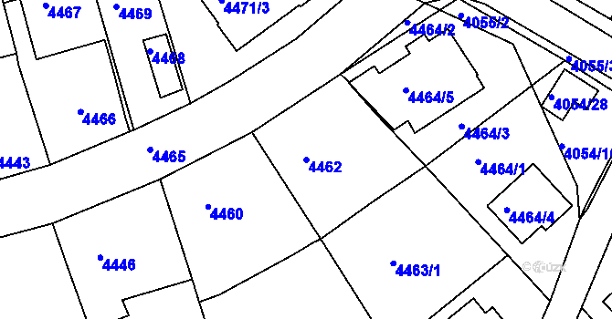 Parcela st. 4462 v KÚ Česká Lípa, Katastrální mapa