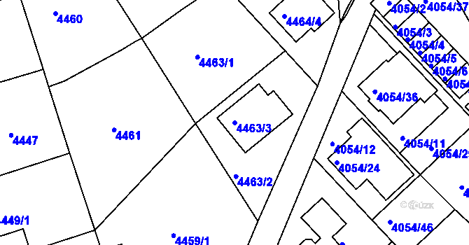 Parcela st. 4463/3 v KÚ Česká Lípa, Katastrální mapa