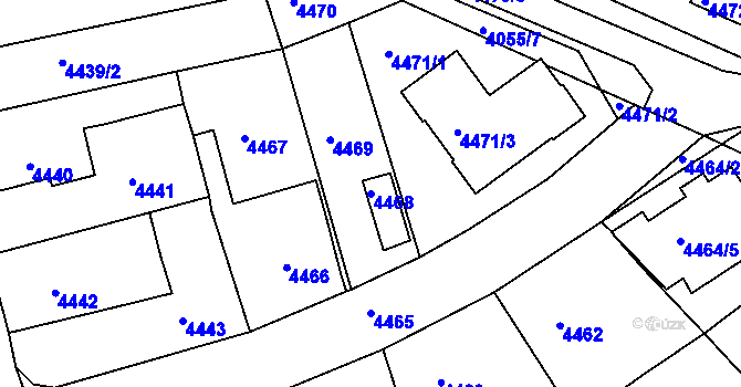 Parcela st. 4468 v KÚ Česká Lípa, Katastrální mapa