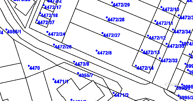 Parcela st. 4472/8 v KÚ Česká Lípa, Katastrální mapa