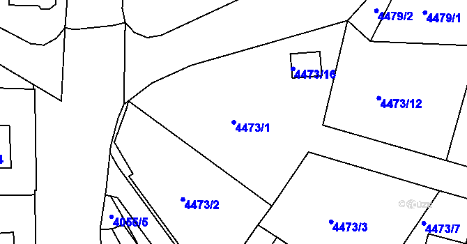 Parcela st. 4473/1 v KÚ Česká Lípa, Katastrální mapa