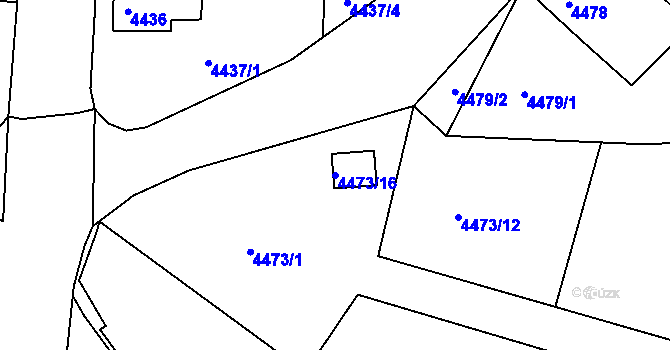 Parcela st. 4473/16 v KÚ Česká Lípa, Katastrální mapa