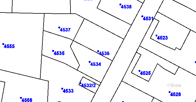 Parcela st. 4536 v KÚ Česká Lípa, Katastrální mapa