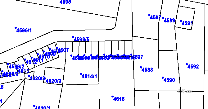 Parcela st. 4601 v KÚ Česká Lípa, Katastrální mapa